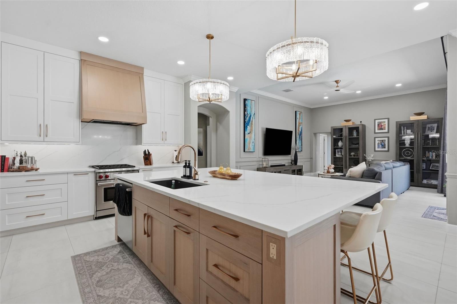 As you enter further into the home you will enter the kitchen with eat in dining area.