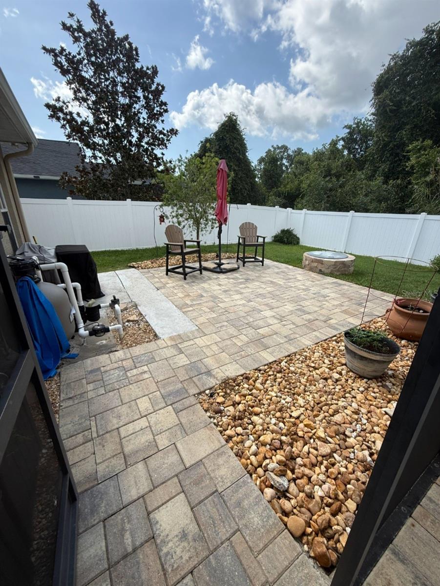 Open paver patio