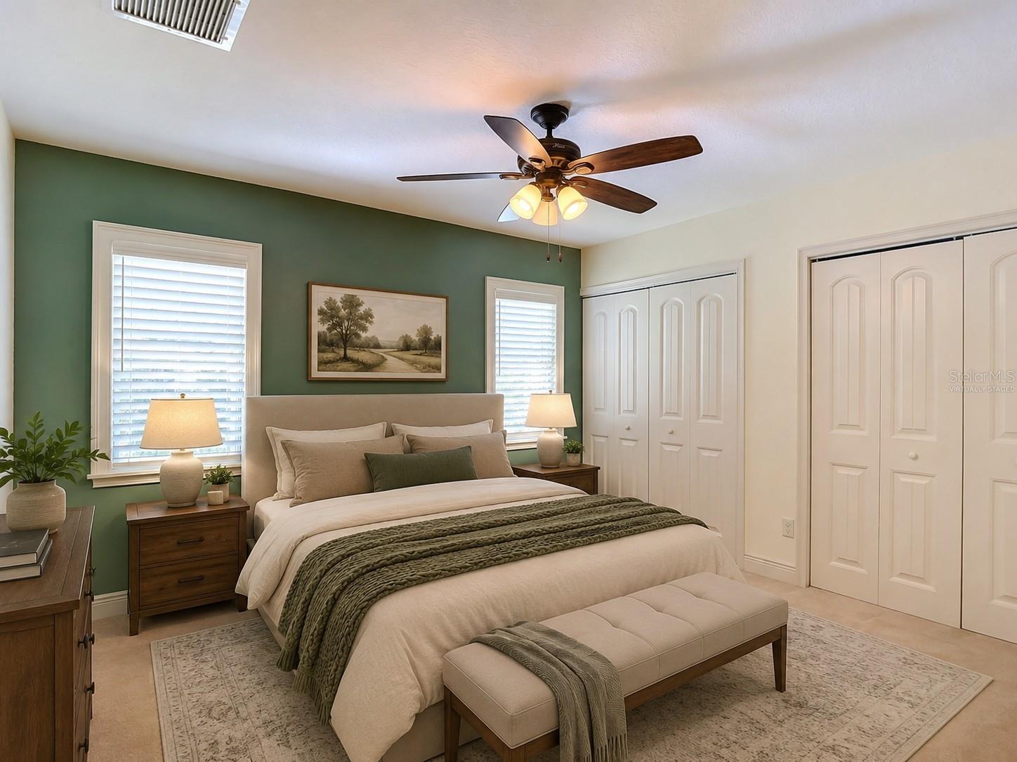 Virtually Staged 2nd bedroom