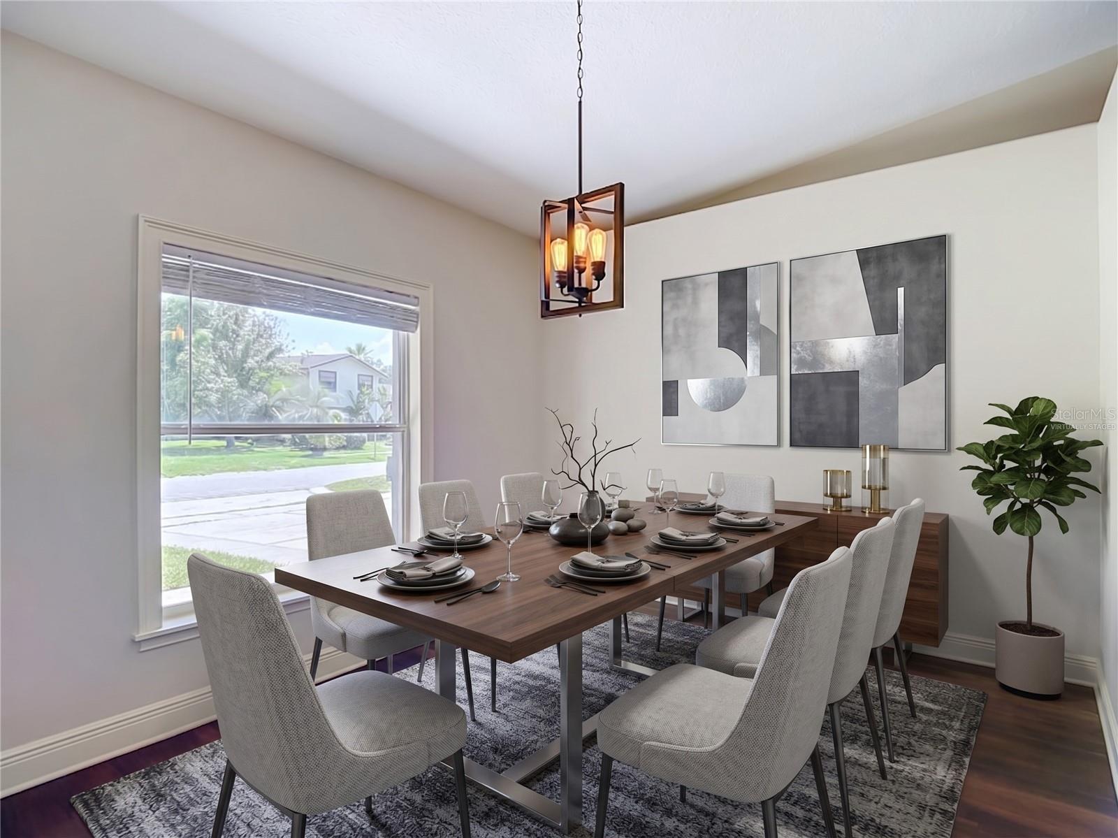 Virtually Staged Dining Room