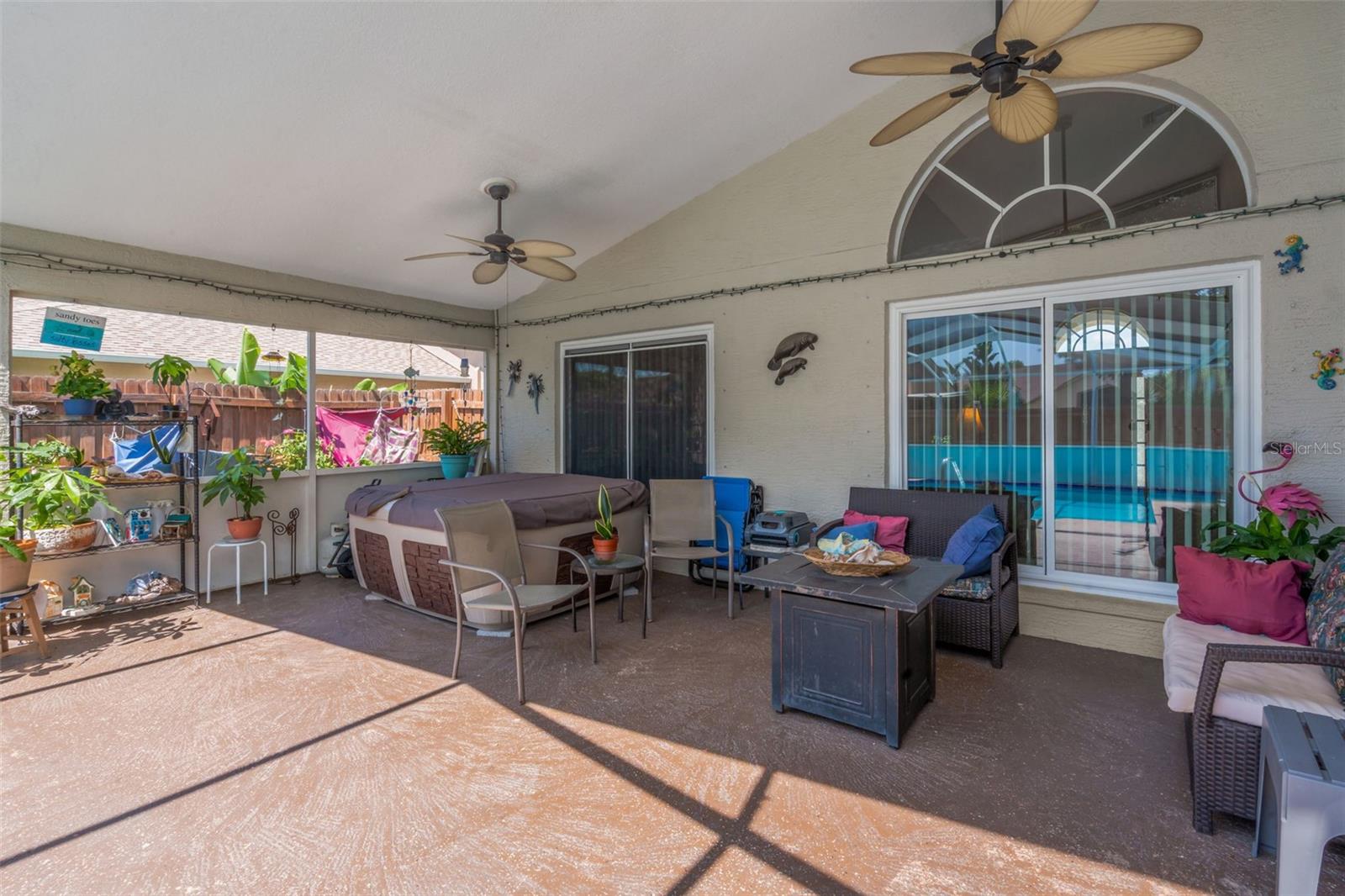 Back Patio and hot tub
