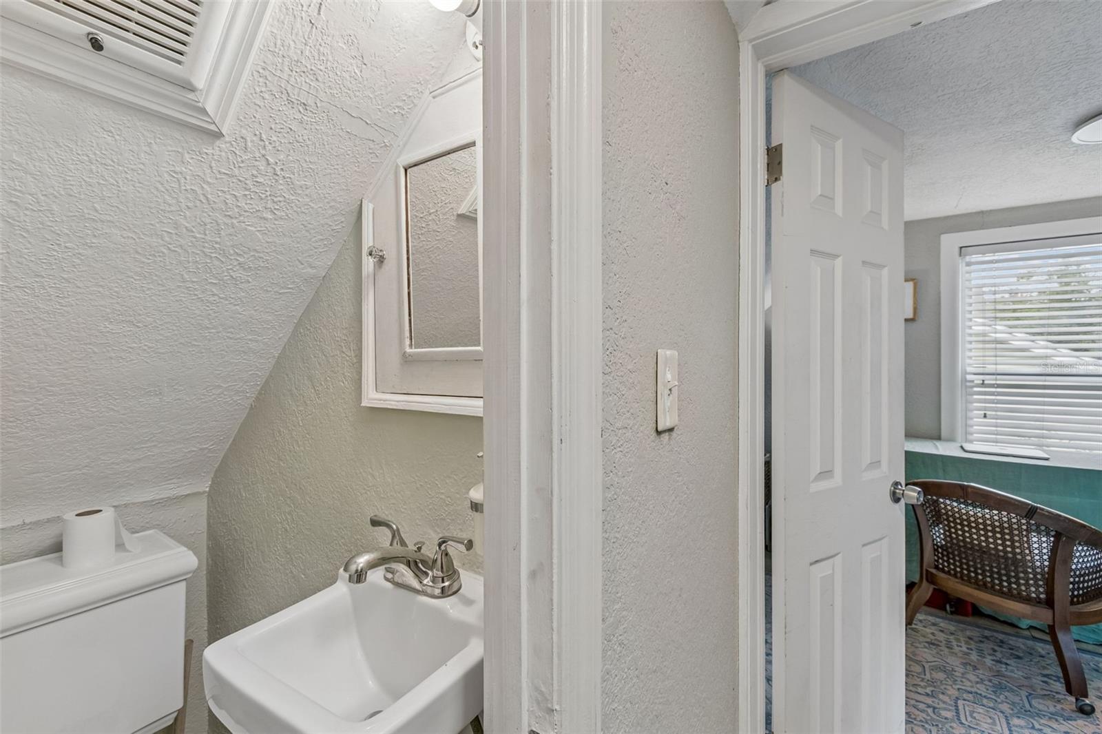 Upstairs half bathroom