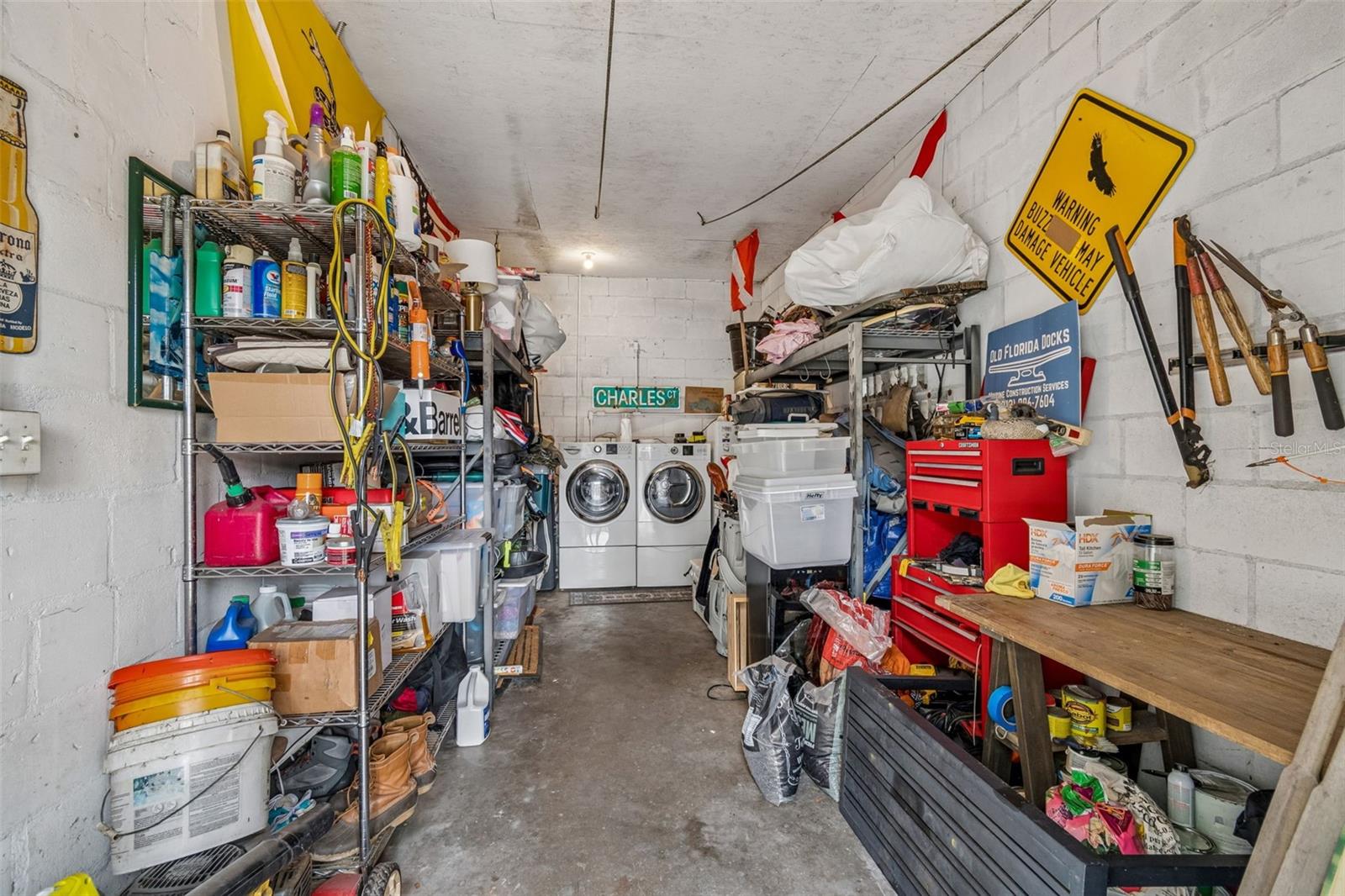 W & D in garage