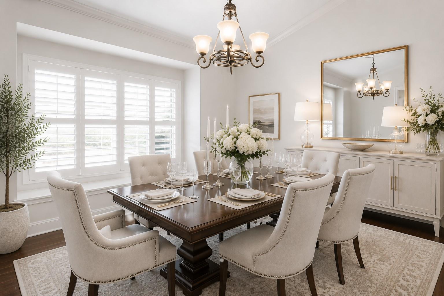Virtually Staged Dining Room