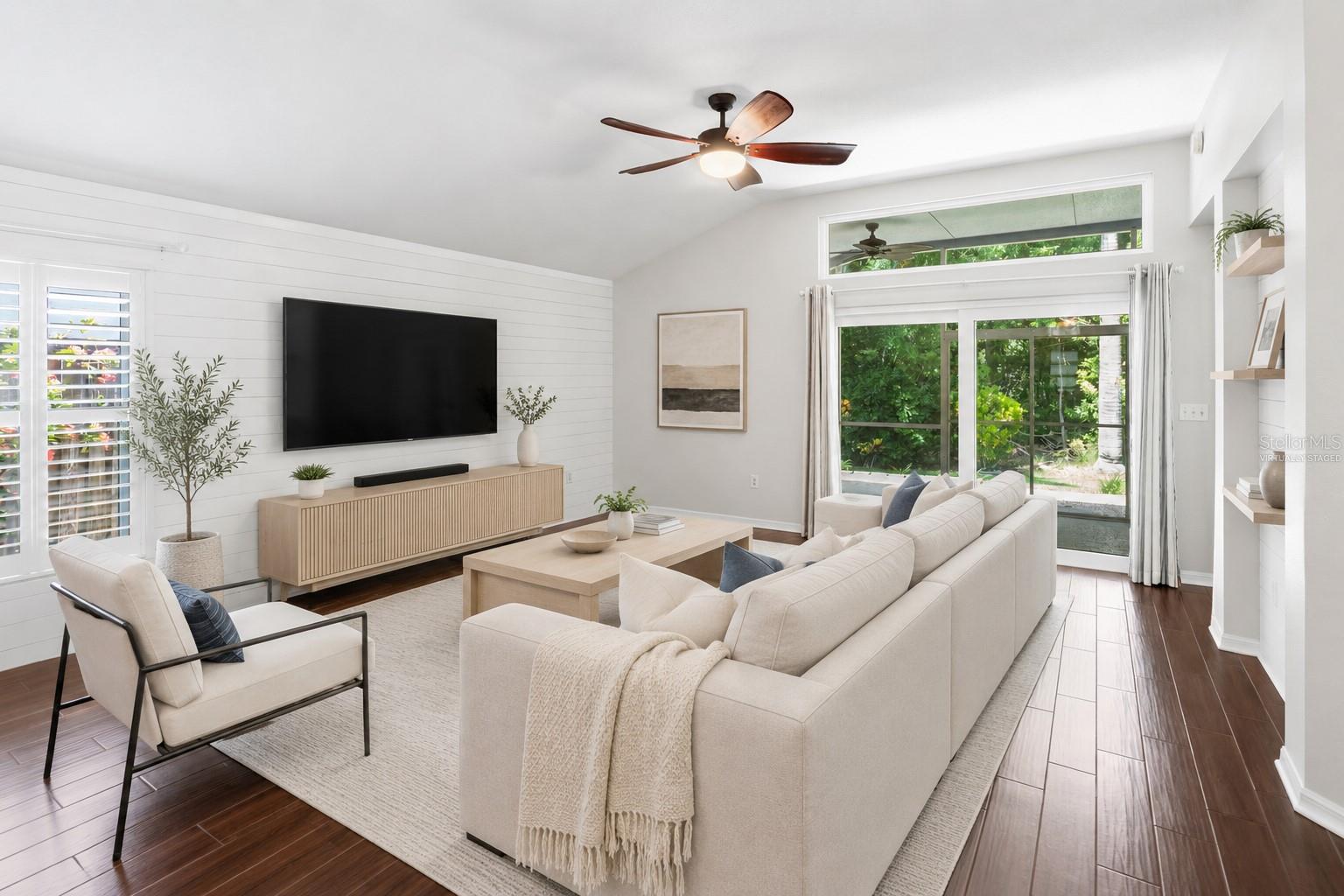 Virtually Staged Family Room