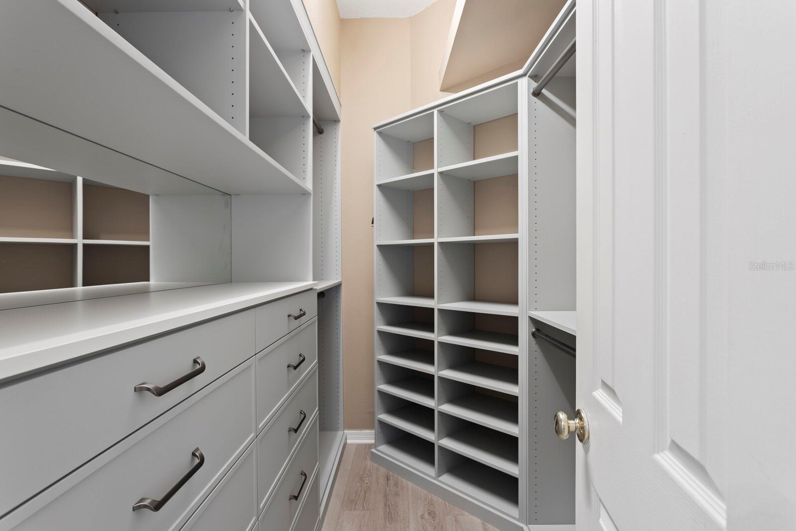 Primary Suite Closet with Custom Organizers