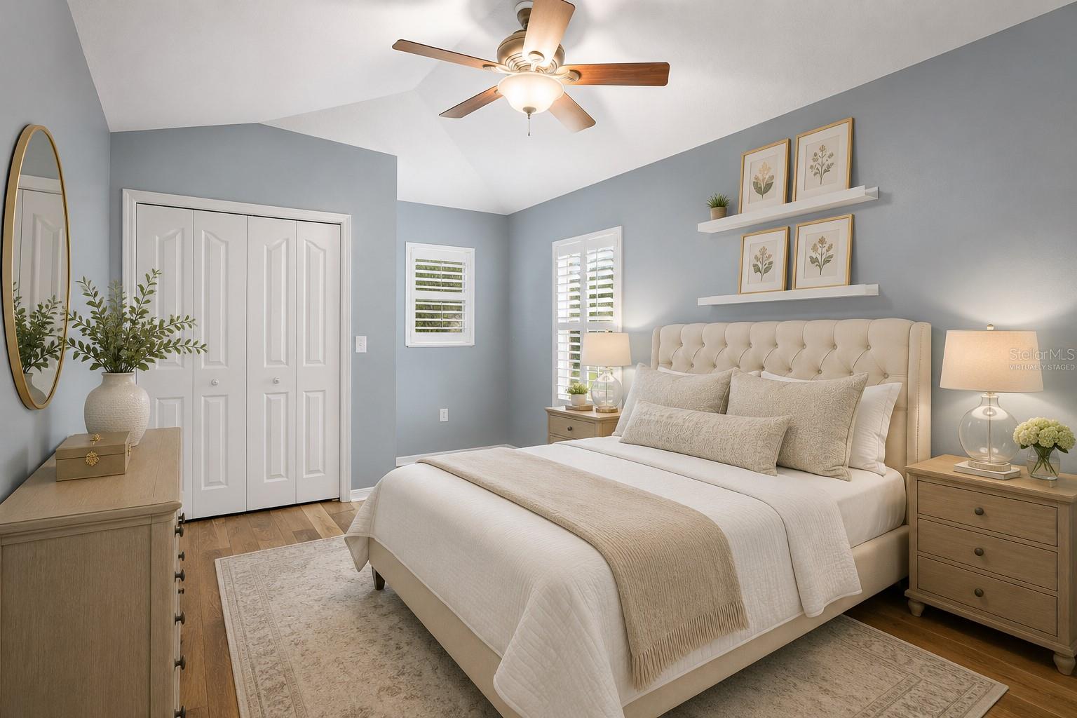 Virtually Staged Upstairs Bedroom 4 with En Suite Bathroom