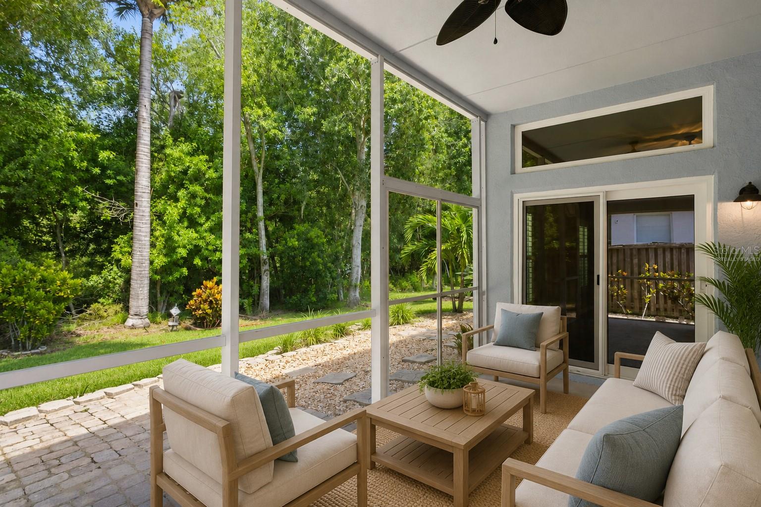 Virtually Staged Back Porch