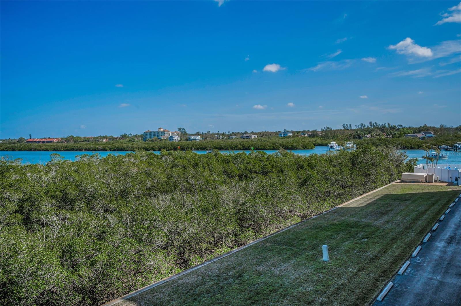 .. Any Angle You Look has Water Views. When your in the unit the water views are much much better. The camera captures the greenery more than the Water. In real time the views are over the greenery. The camera for some reason just absorbs the greenery and makes it the center of the shot. Very frustrating for the photographer.