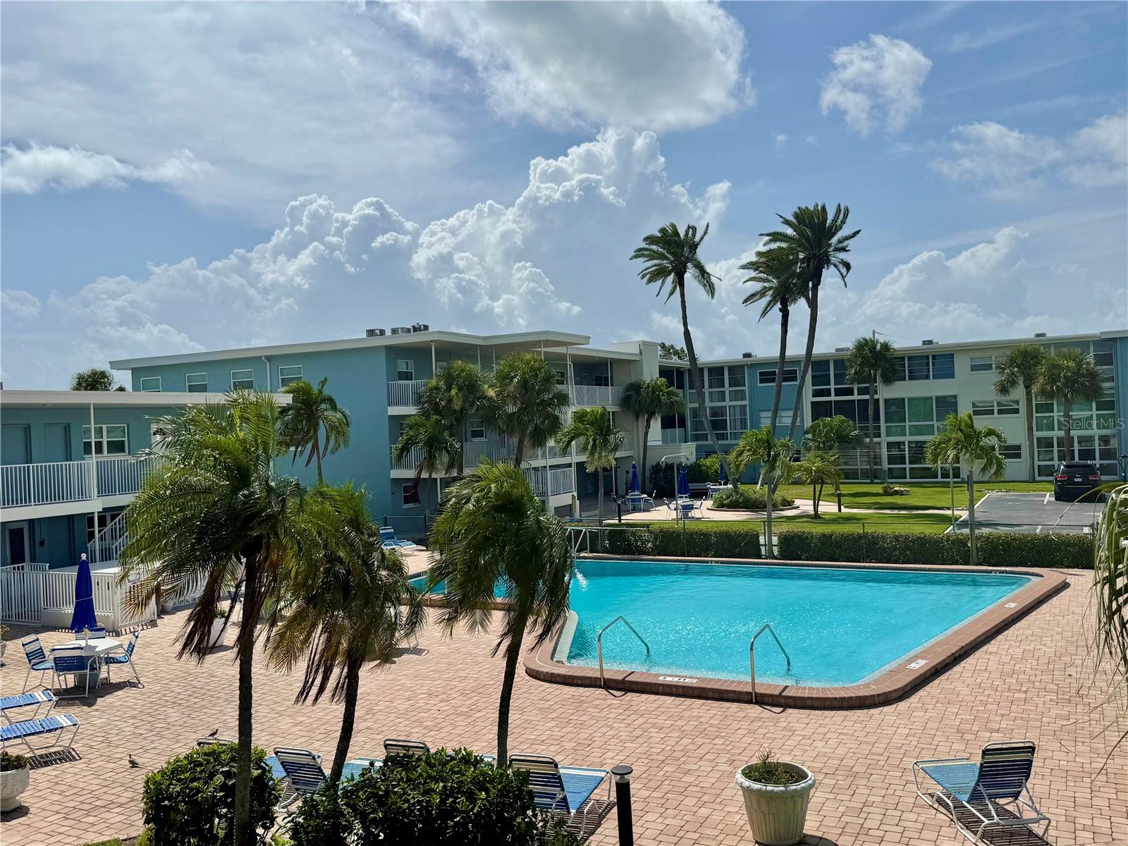 Pool view from balcony