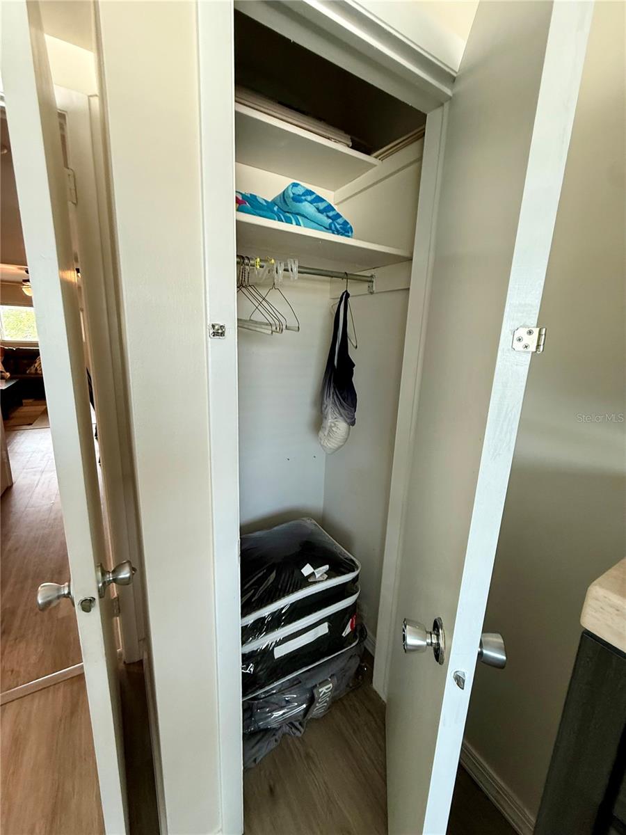 Extra storage closet in master bedroom