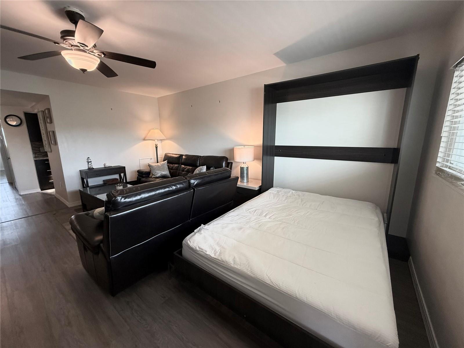 Murphy bed open.