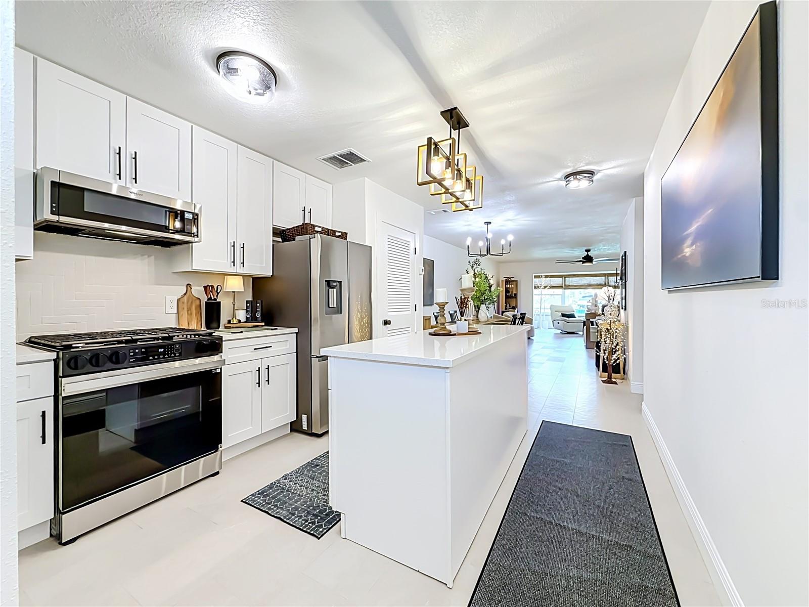 Updated kitchen with shaker cabinetry