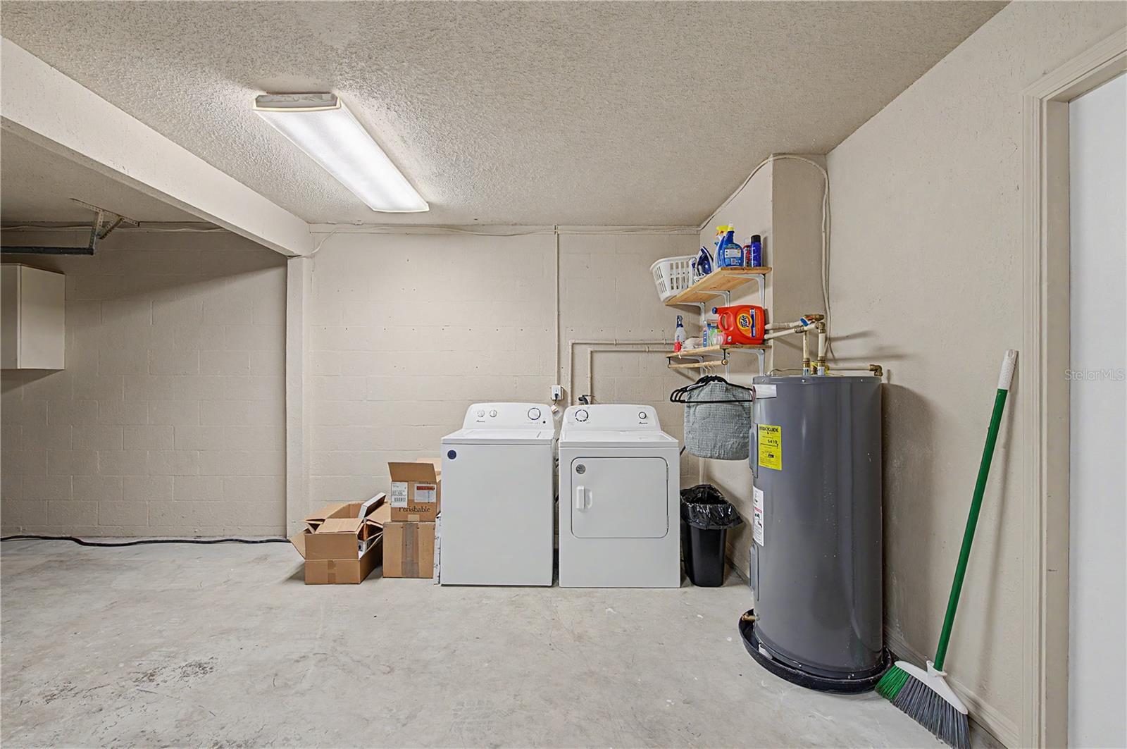 Laundry in garage