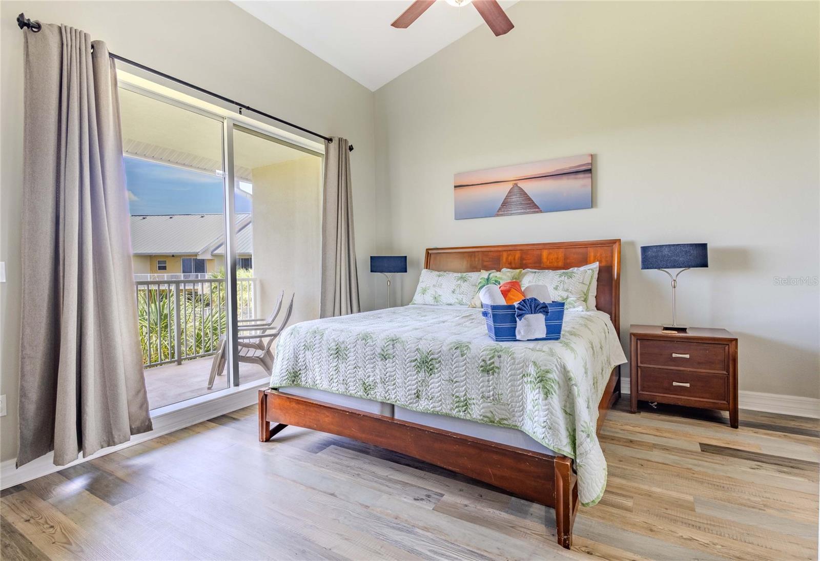 Primary Bedroom with Vaulted Ceiling