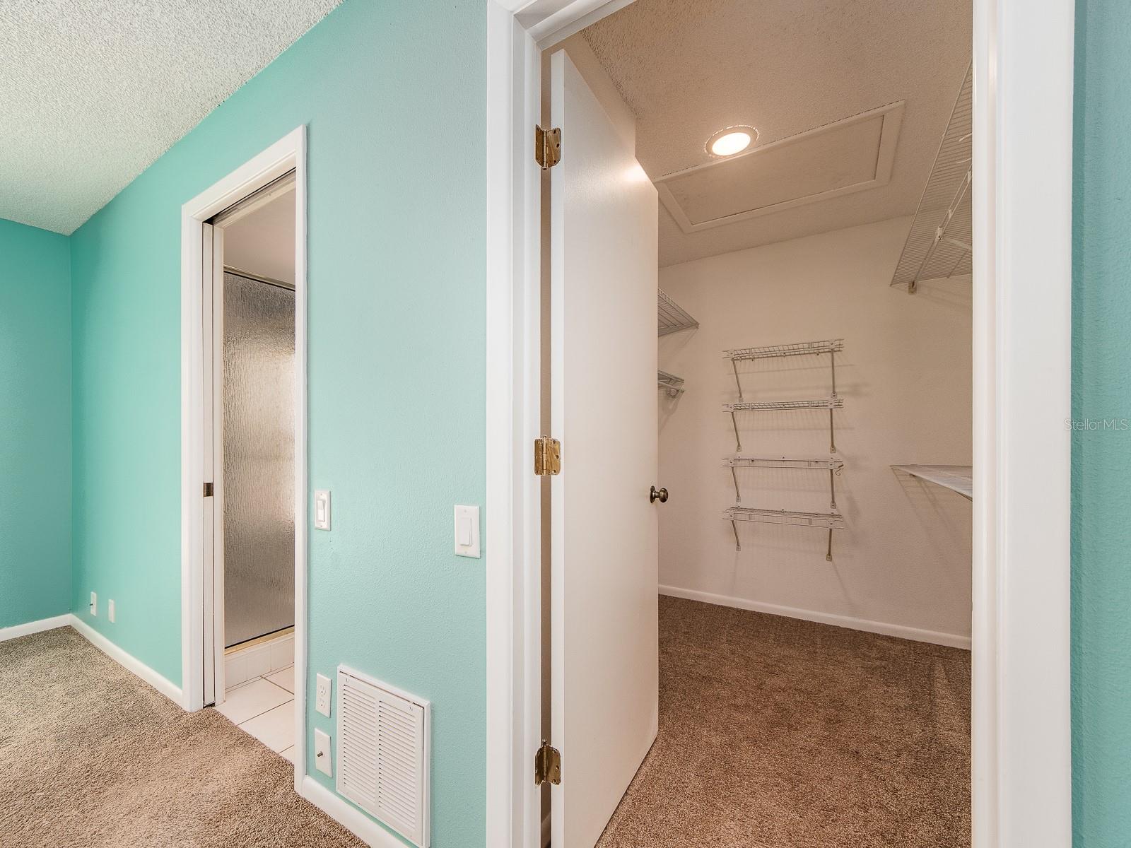 Primary with huge walk in closet