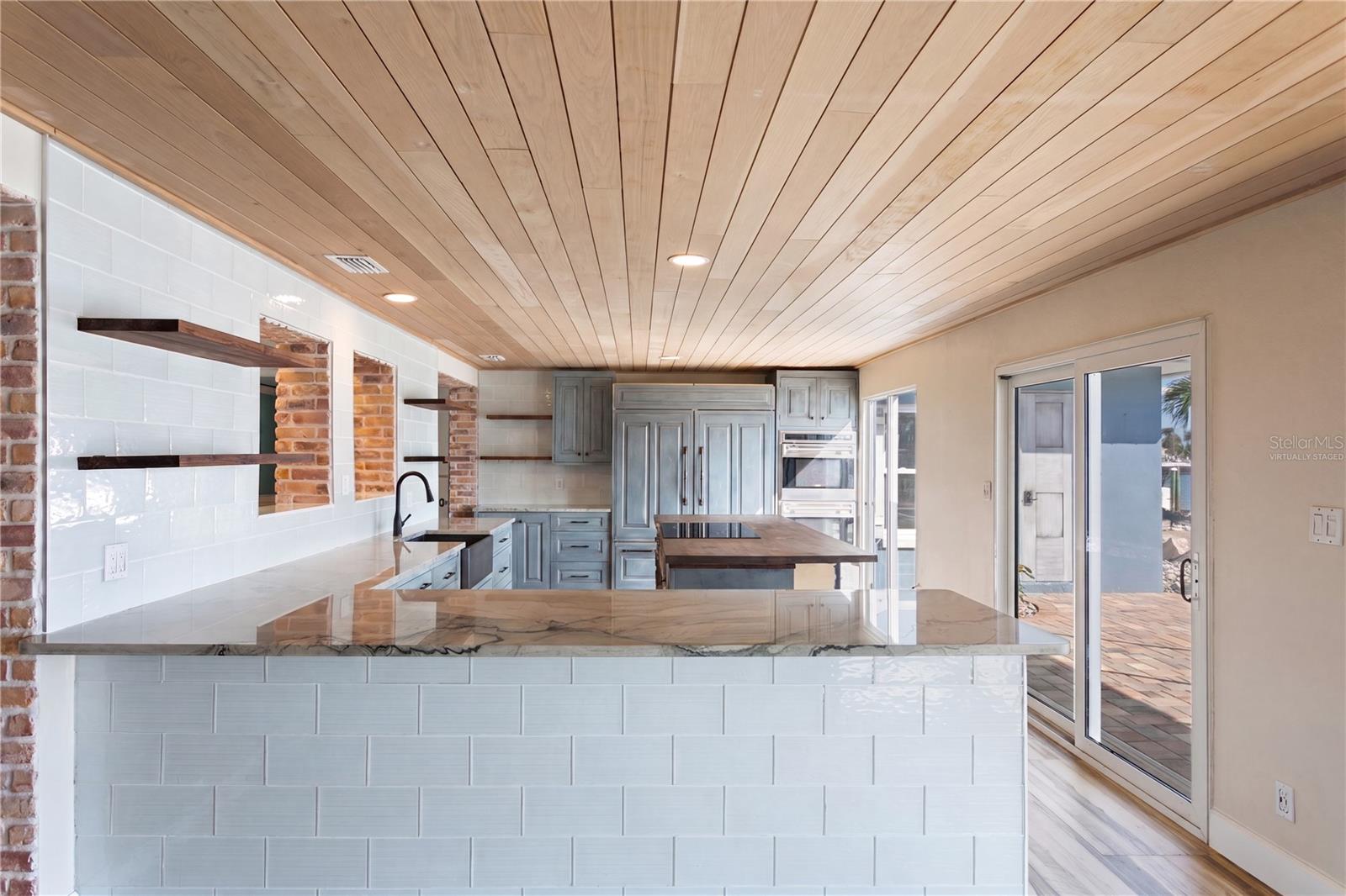virtually staged completed kitchen