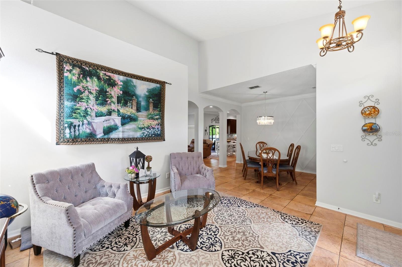 View of the living & dining rooms.