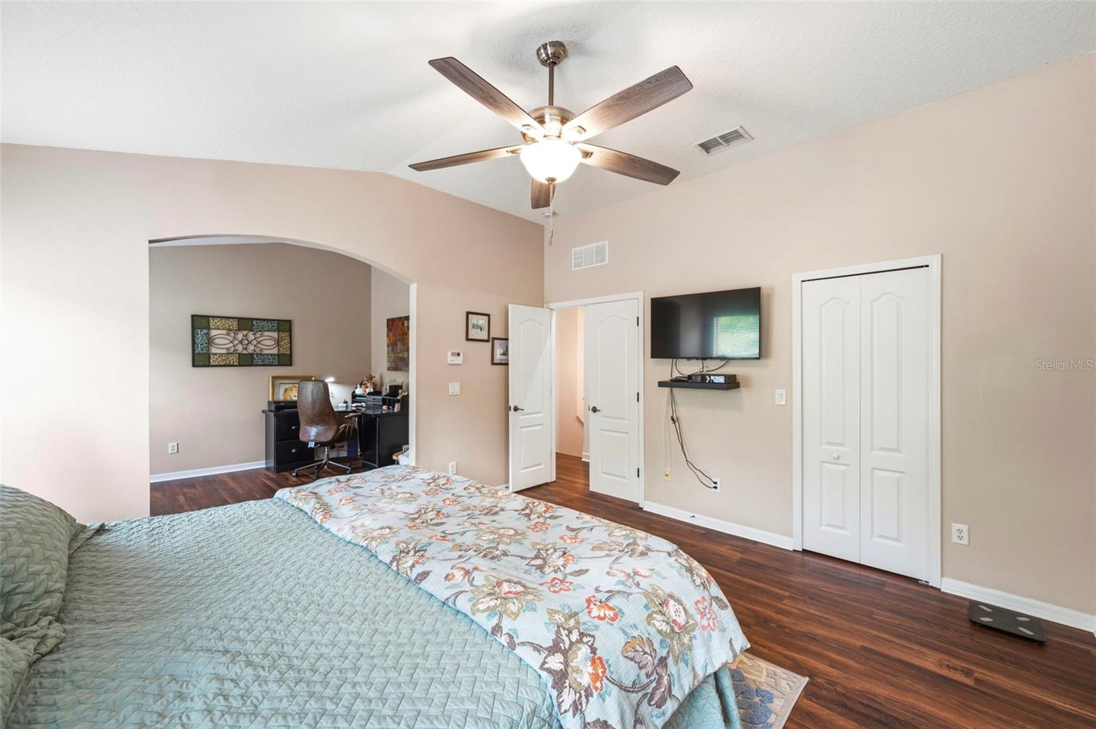 Primary bedroom has a separate sitting area.