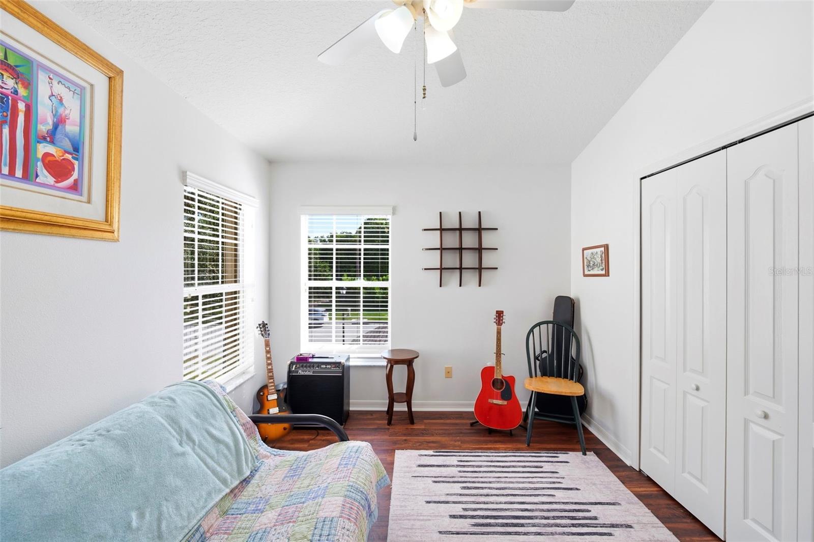 Bedroom used as music room.