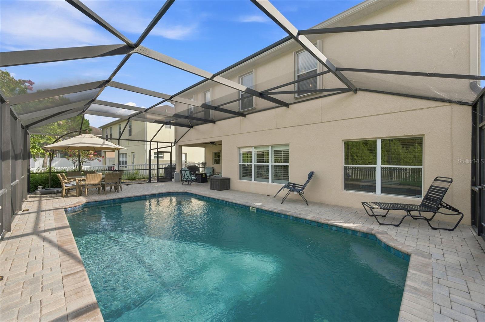 Sparkling pool.