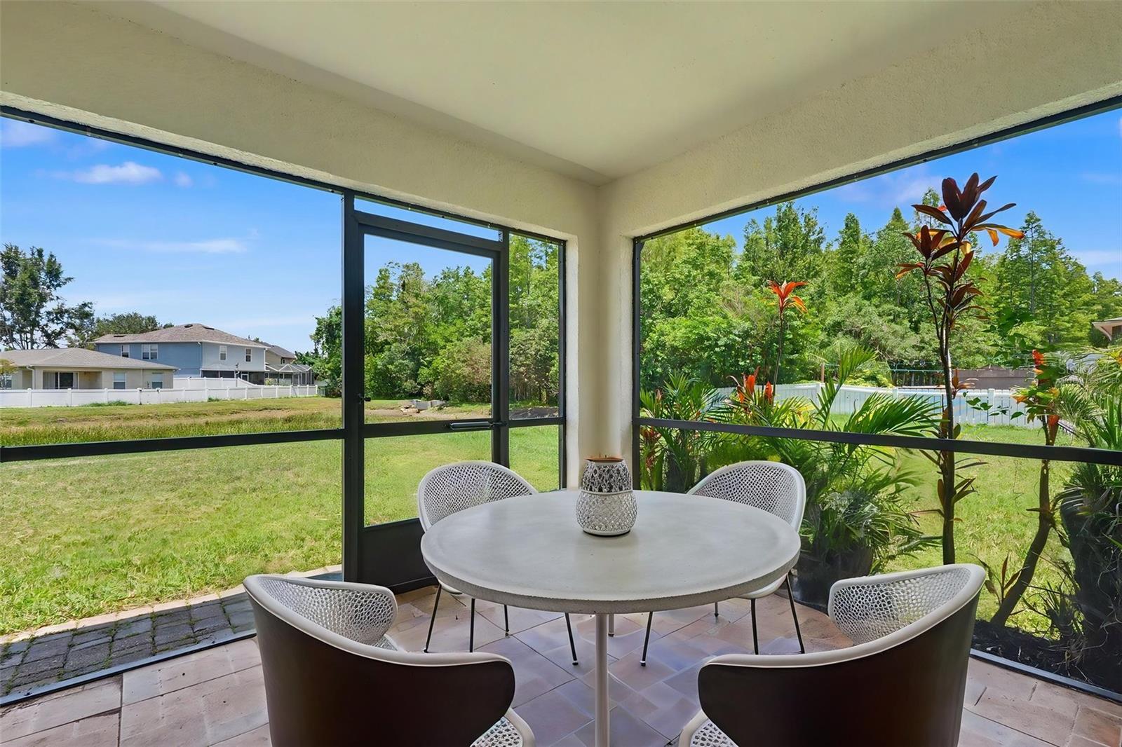 Screened in patio - Virtually staged