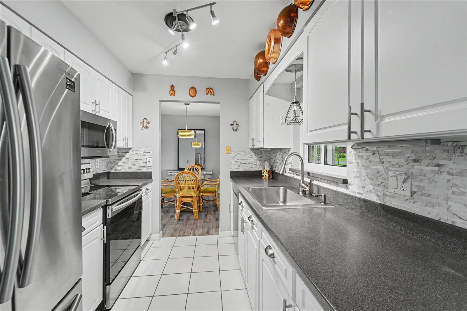 Kitchen view into Dining