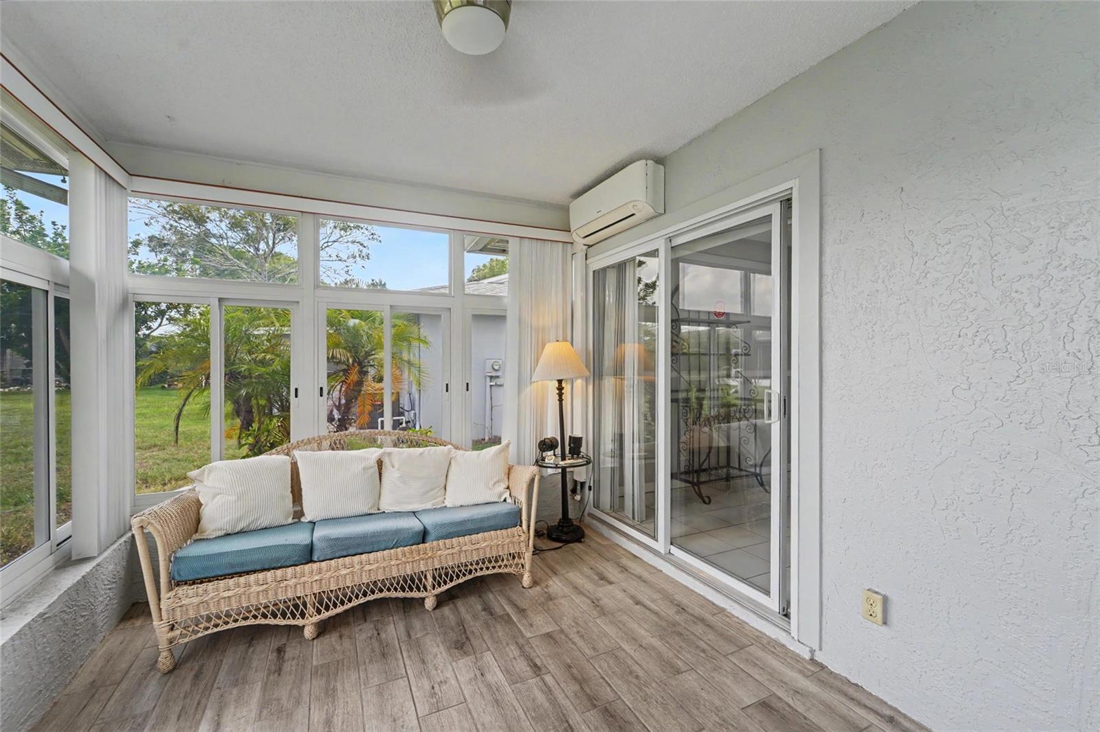 Sunroom with Mini-split for Maximum Comfort
