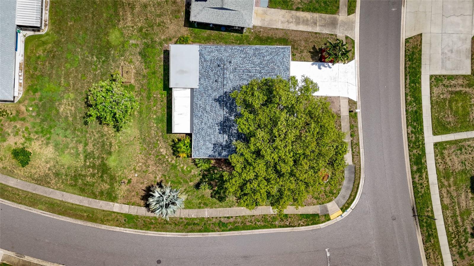 Birdseye view of roof