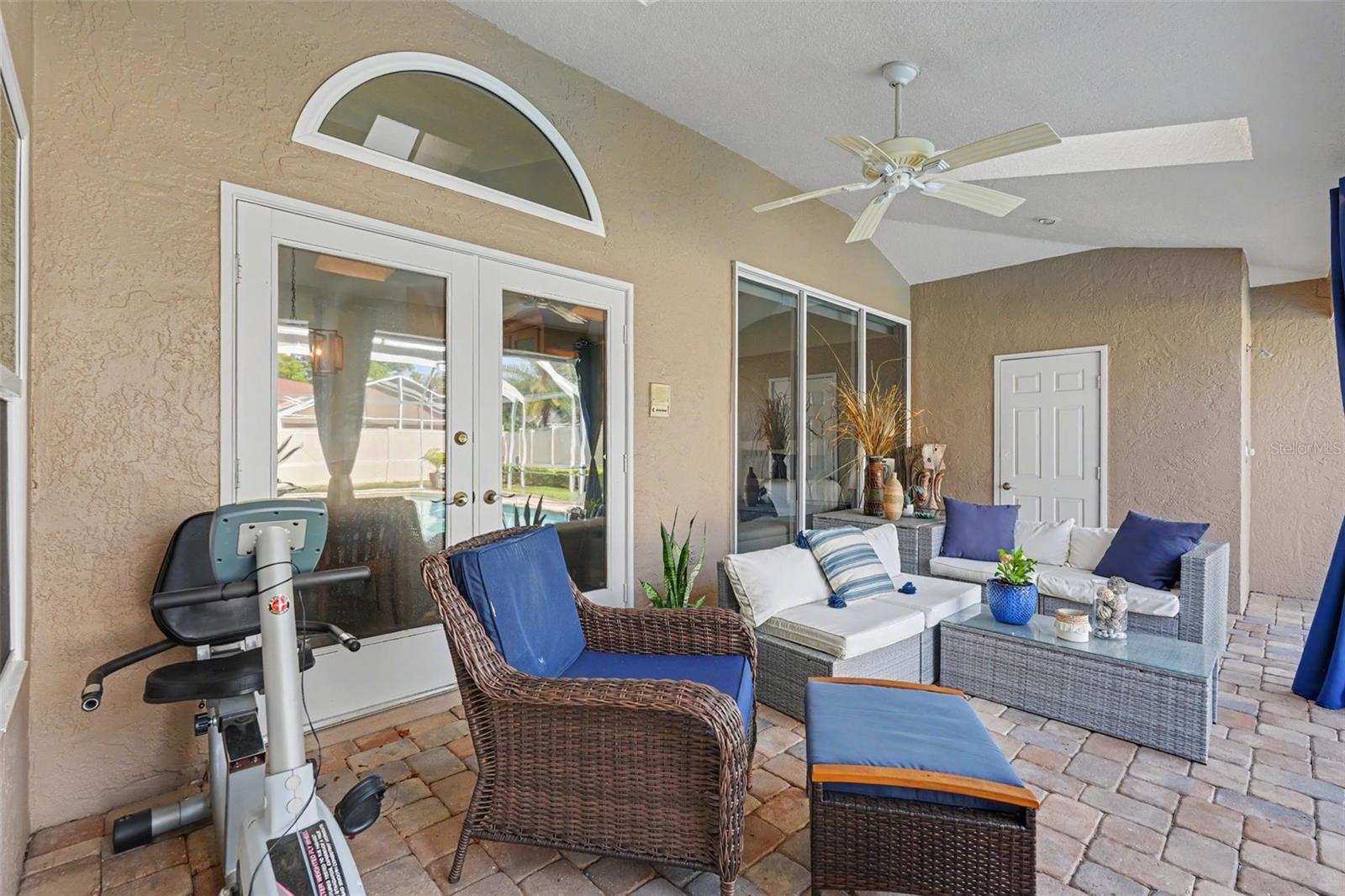 Covered Pation off Master and Dining Room