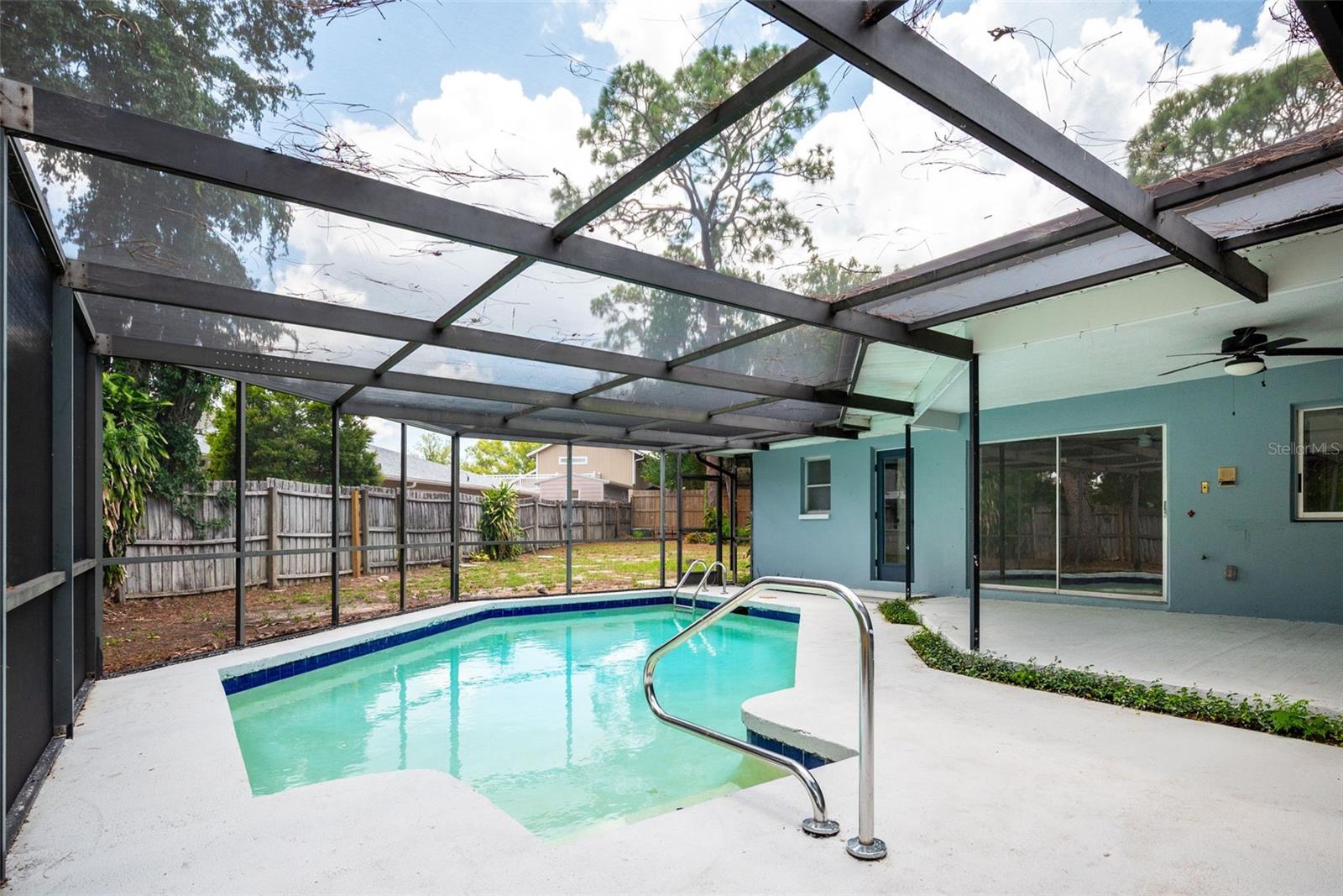 Screened in pool